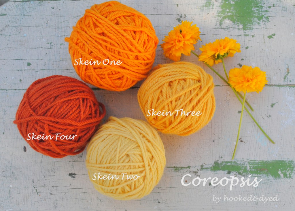Results of my coreopsis dye experiments
