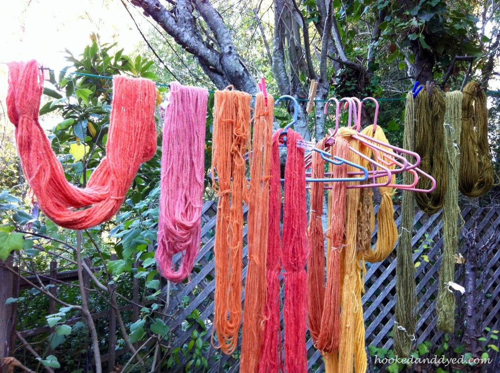 Mushroom dyed yarn